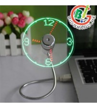 Mini LED Light Clock Display USB Fan